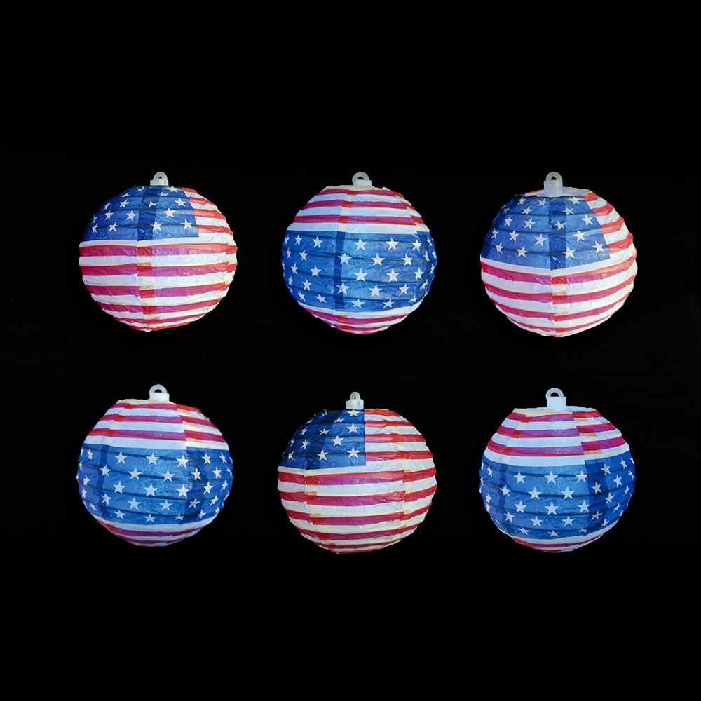 4. Juli Glühende Papierlaterne Value Pack