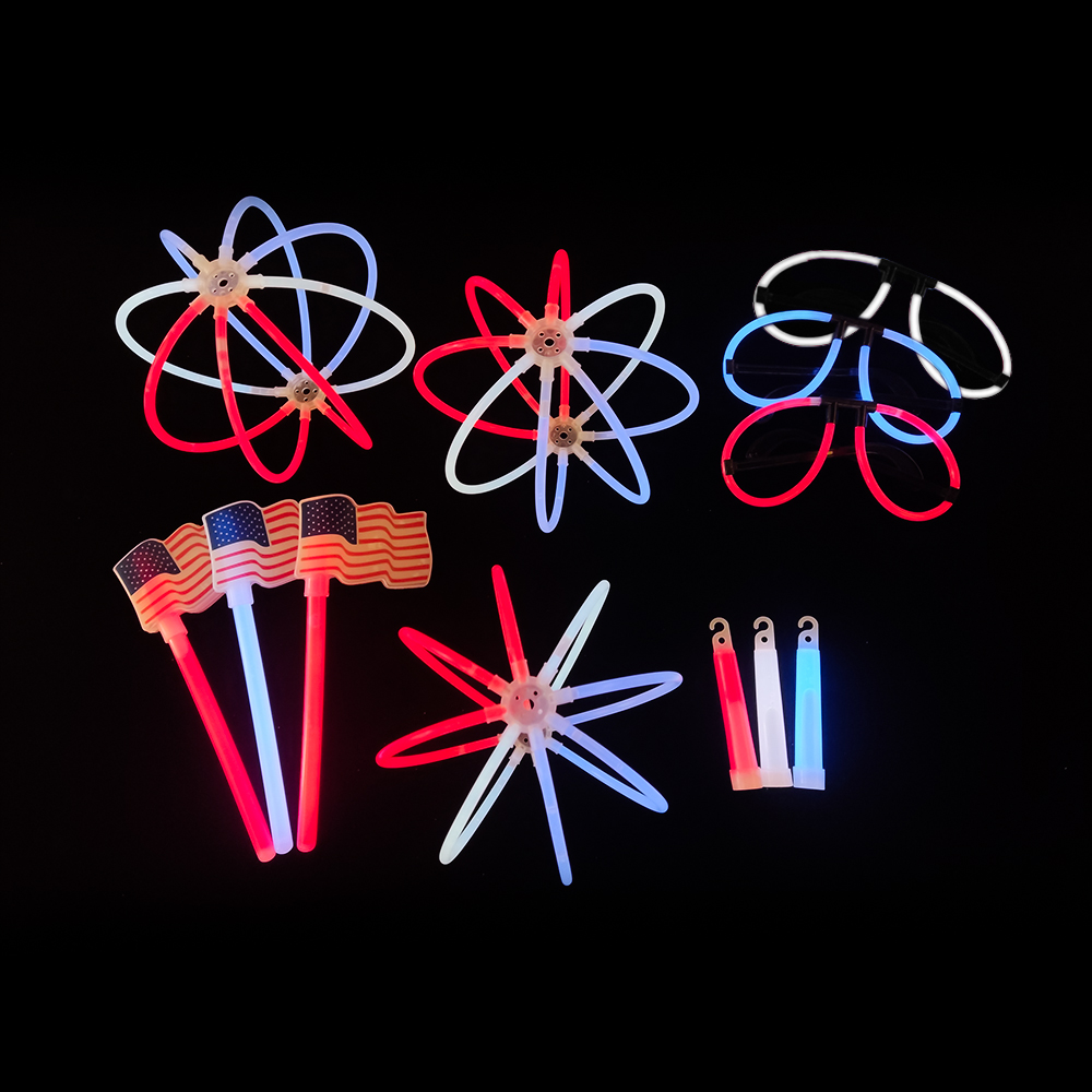 Pack de banderas luminosas del 4 de julio
