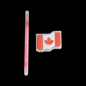 Varita luminosa con la bandera del Día de Canadá