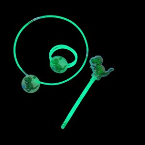 Tyrannosaurus Rex Pulsera Collar Glow Stick Set